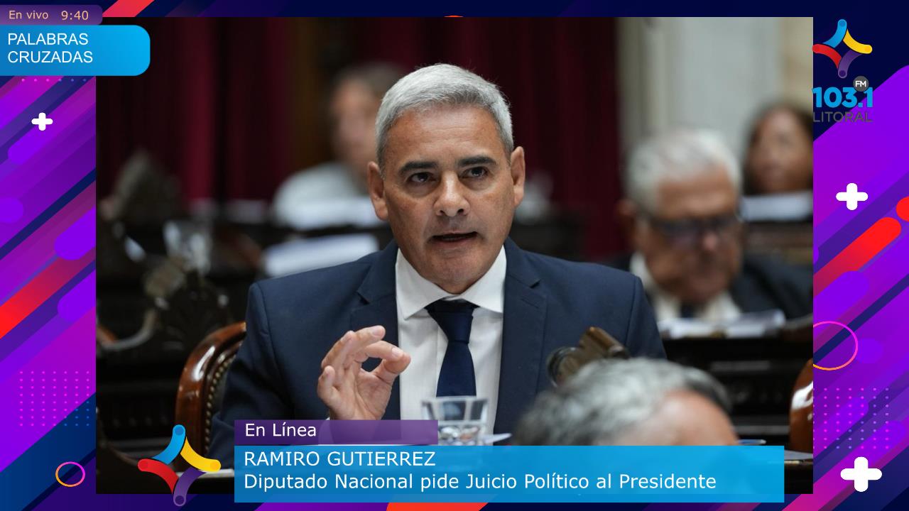 Ramiro Gutierrez a las 17 hs se presentara formalmente el pedido de Juicio Político al Presidente