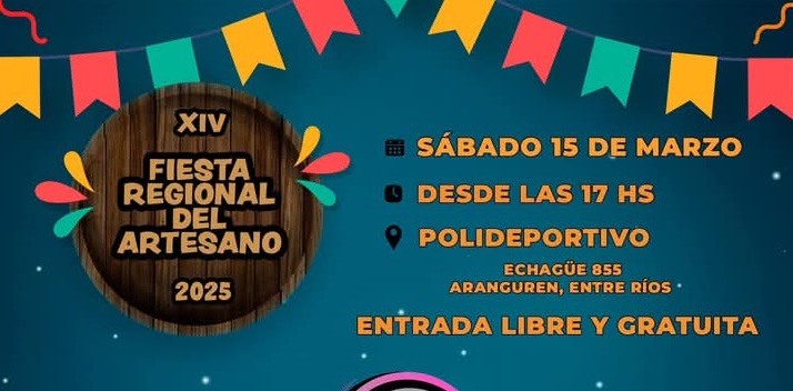 Se realizará este sábado la Fiesta Regional del Artesano en Aranguren Se realizará este sábado la Fiesta Regional del Artesano en Aranguren