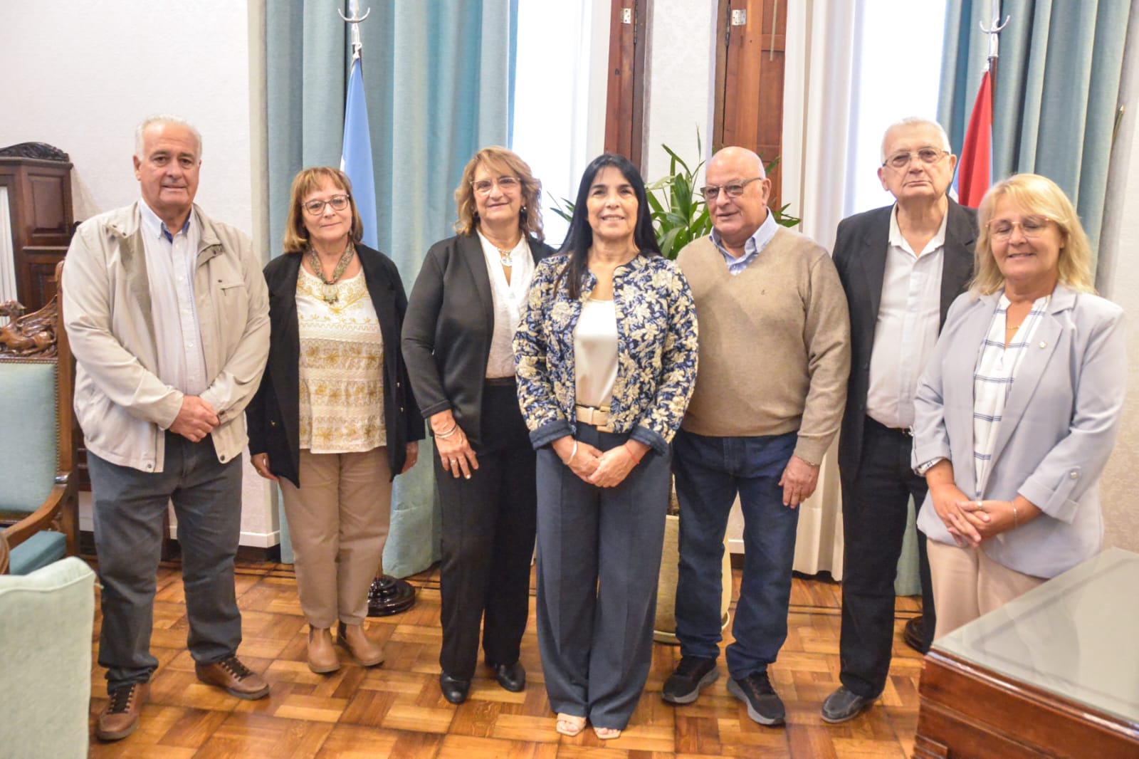 Las autoridades de la Federación de Jubilados fueron recibidas por la vicegobernadora Alicia Aluani