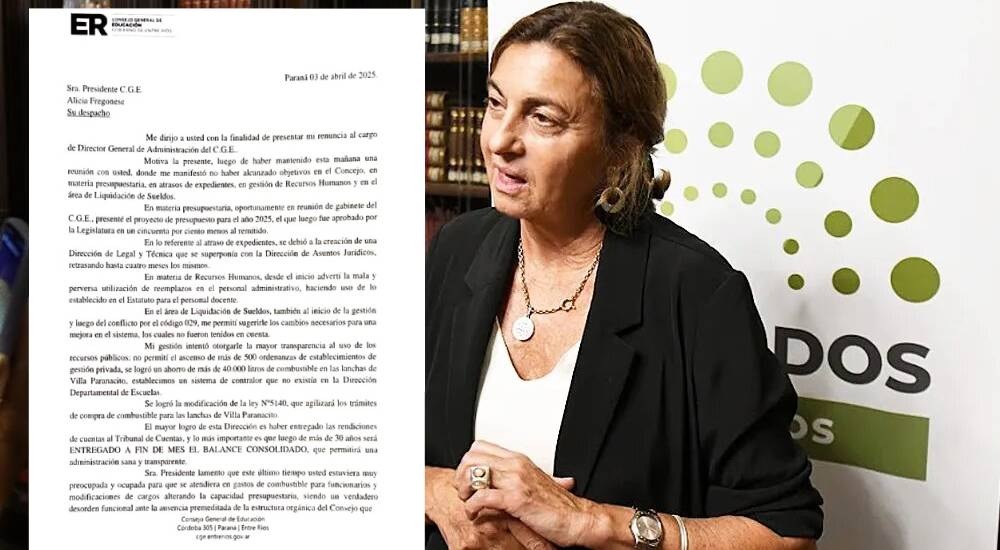 Renunció el director de Administración del CGE