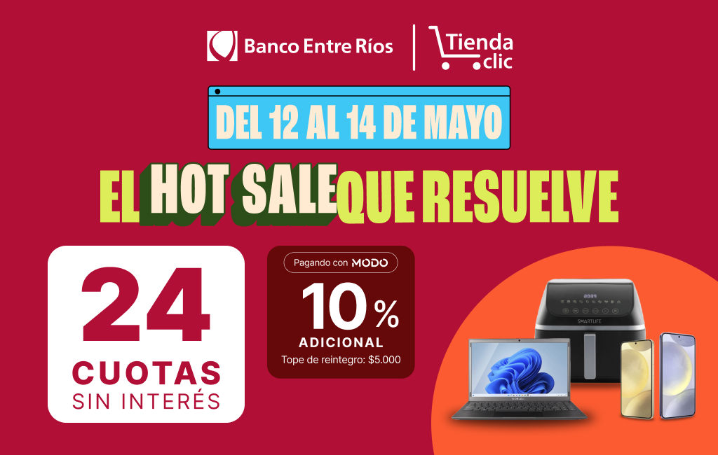 Hot Sale: Banco Entre Ríos y Tienda Clic ofrecen hasta 24 cuotas sin interés