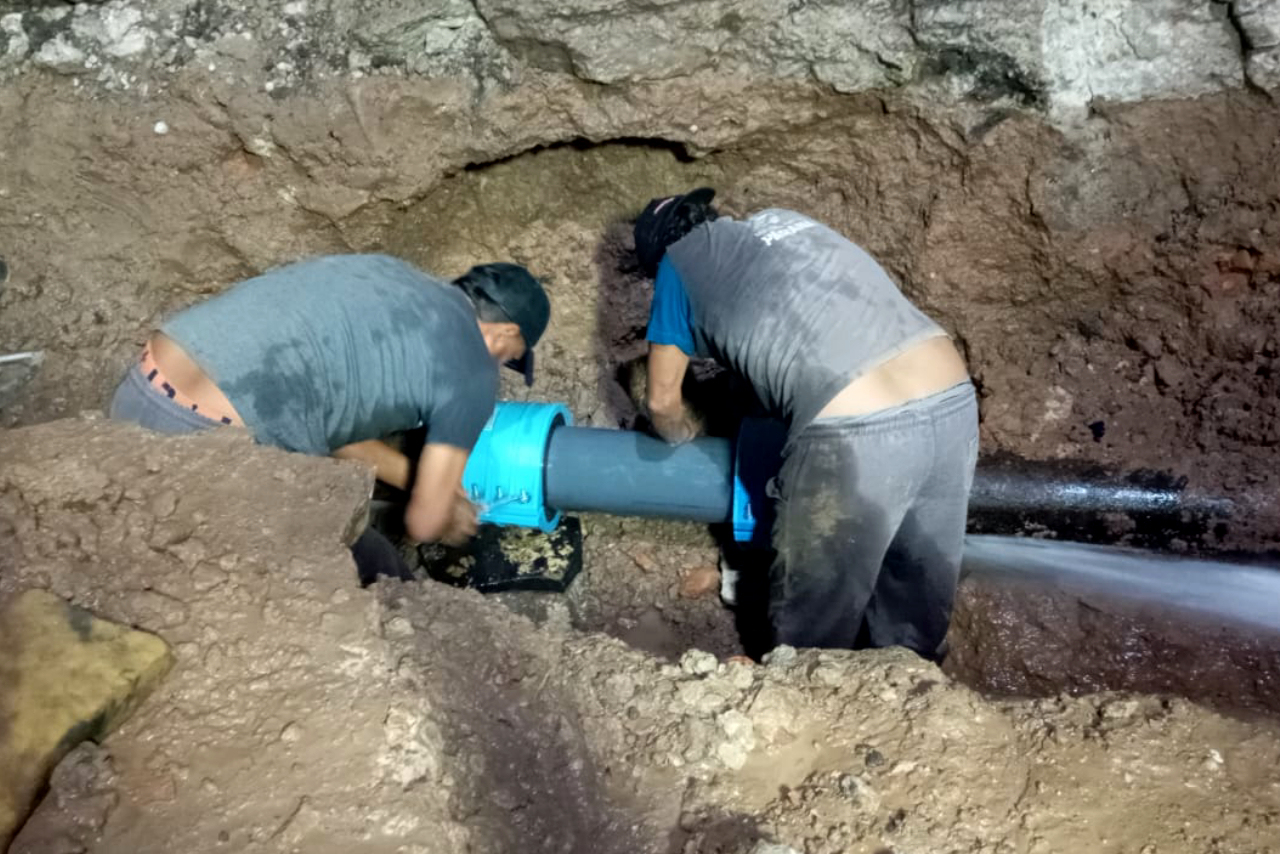 Se repara caño maestro que impulsa agua a planta Ramírez Se repara caño maestro que impulsa agua a planta Ramírez