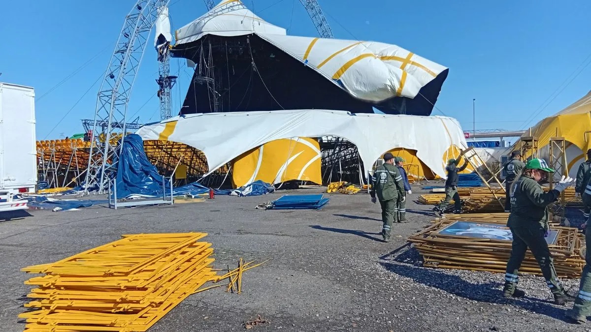 Tras el temporal, el Circo Ánima busca personal para desmontar su estructura en Santa Fe