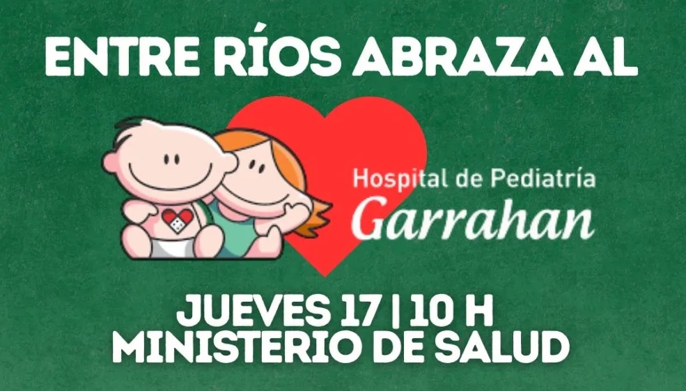 Paraná se suma hoy al abrazo simbólico al Hospital Garrahan