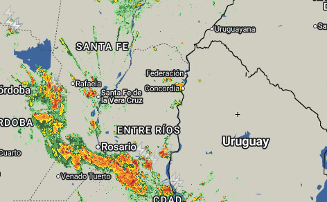 Lluvias y viento para el día de hoy en Paraná