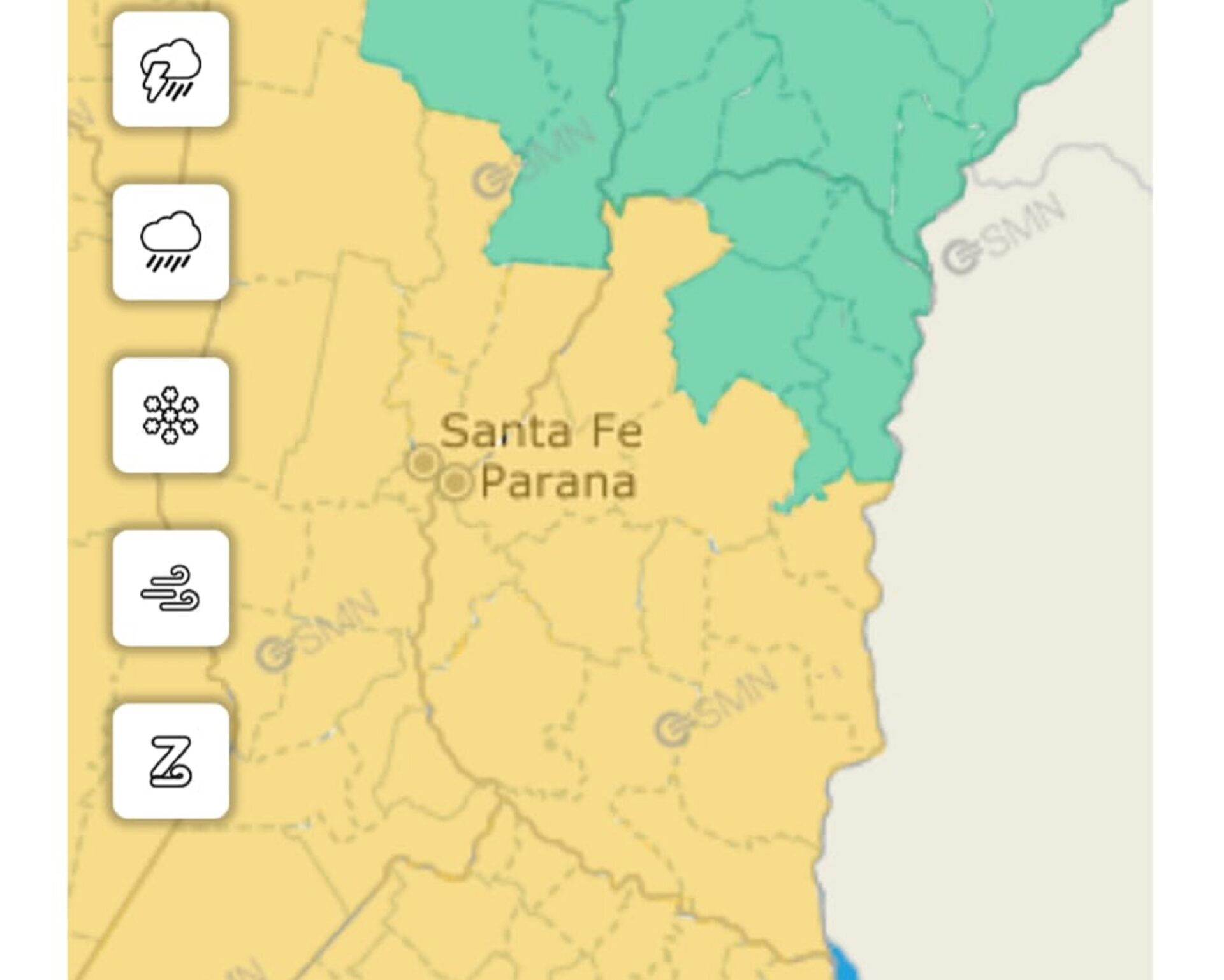 Emitieron alerta amarilla por vientos fuertes para este miércoles