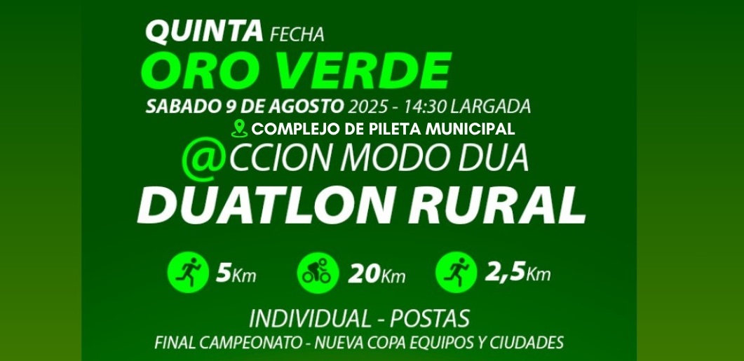 Este fin de semana llega el Duatlón Rural a Oro Verde