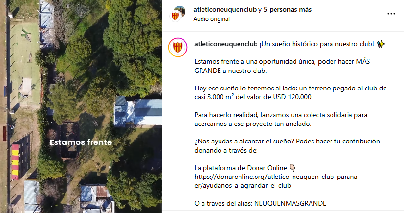 Atlético Neuquén Club lanzó una colecta solidaria para cumplir el sueño de agrandar el club Atlético Neuquén Club lanzó una colecta solidaria para cumplir el sueño de agrandar el club