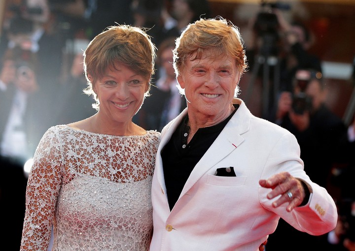 Robert Redford y su esposas Sibylle, en el festival de Venecia de 2012. Foto: Reuters