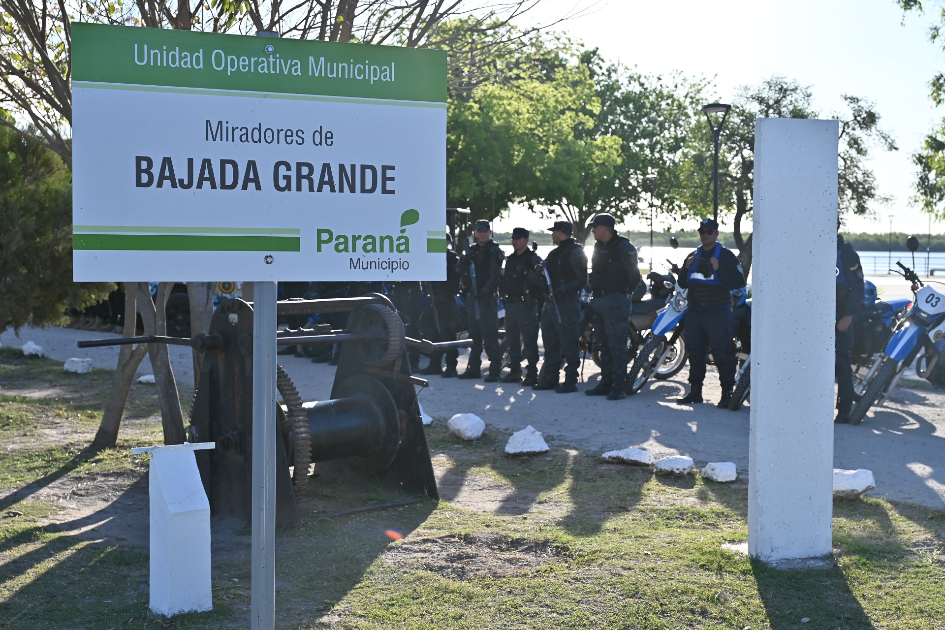 Se realizo un operativo en zona de miradores de Bajada Grande en la capital provincial.